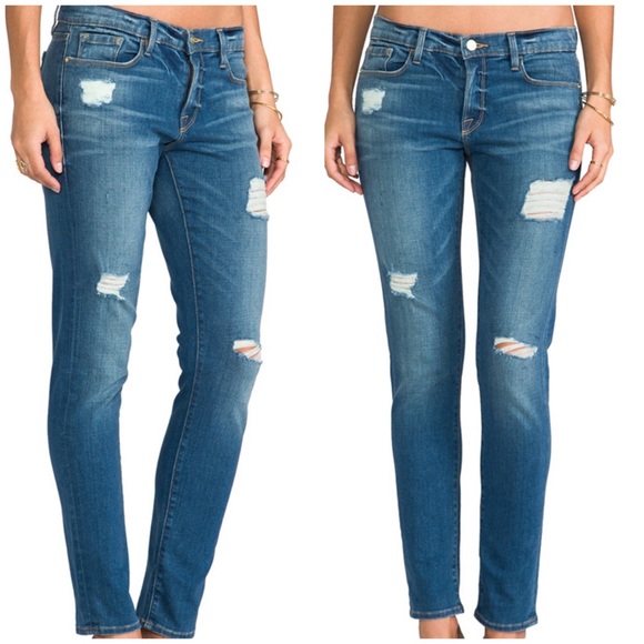 Frame Denim Denim - Frame Denim Le Garçon Distressed Jeans 30